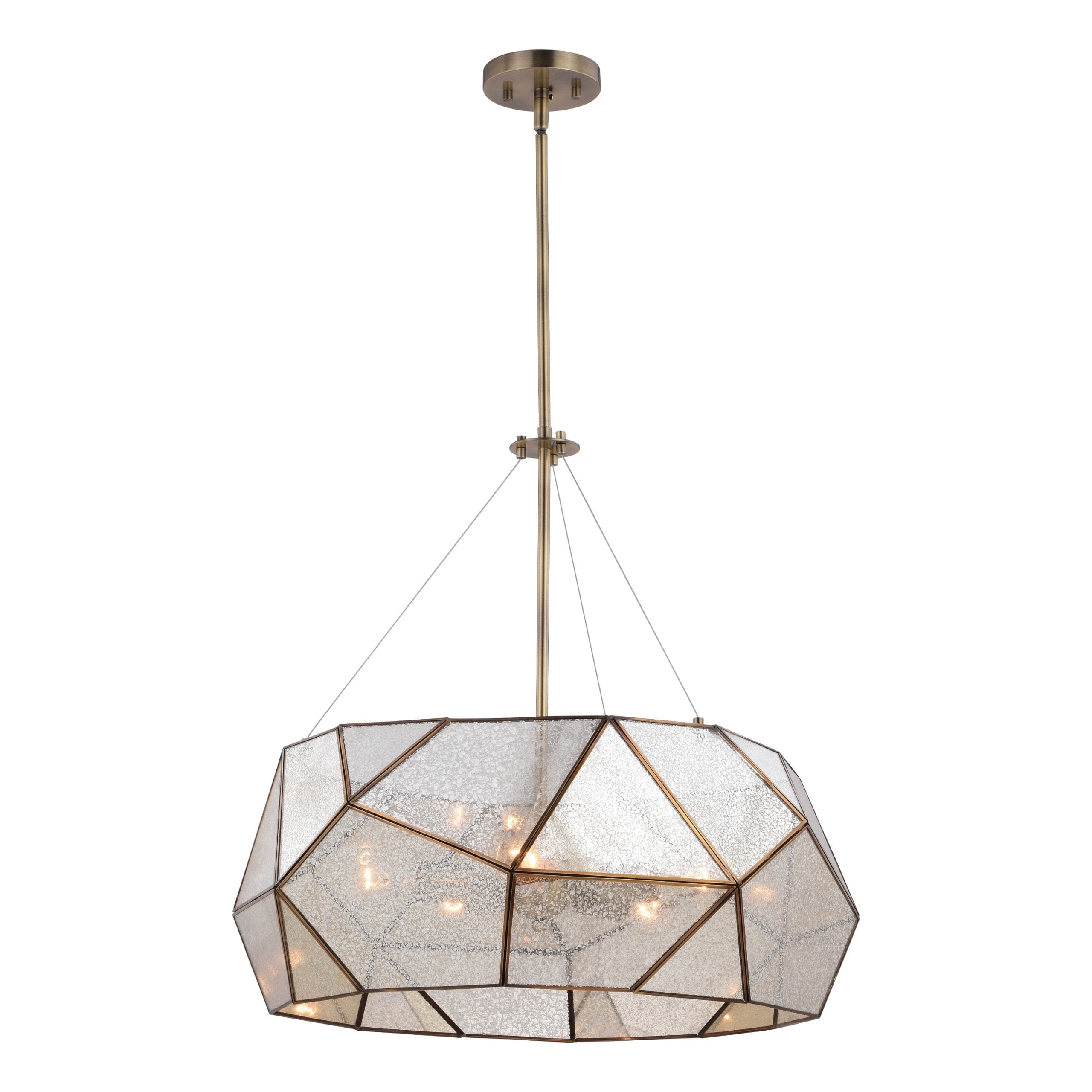 Euclid 24 in.W 5 Light Pendant Aged Brass - Vaxcel